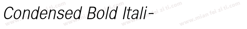 Condensed Bold Itali字体转换